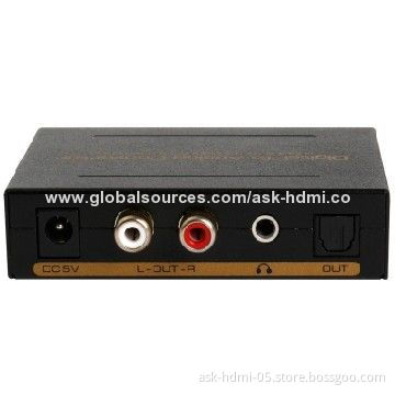 Digital to Analog Converter, 2 SPDIF+2 Coaxial Audio Switcher, 5V DC/1A Power Adapter